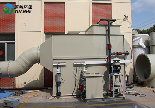 酸堿廢氣處理設備-臥式洗滌塔 酸堿廢氣處理設備-臥式洗滌塔